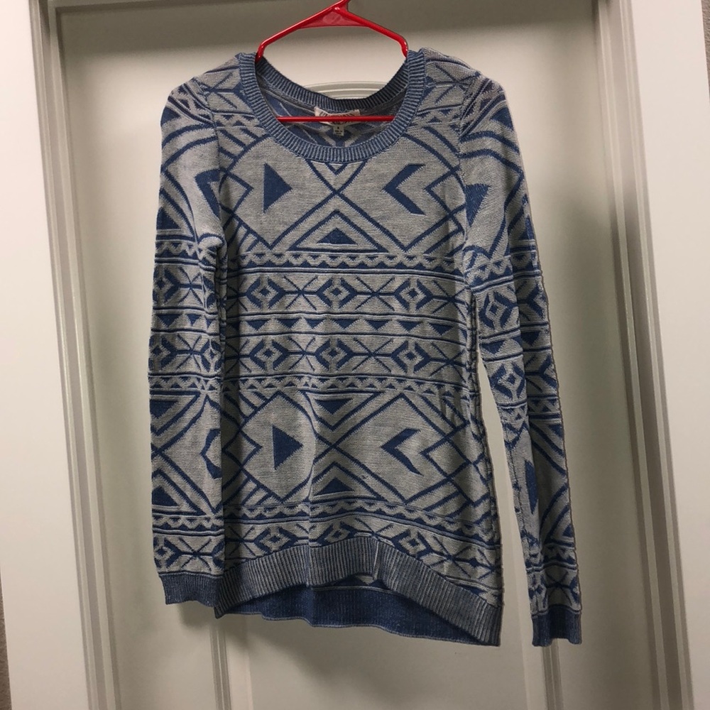 Artsy Blue Sweater